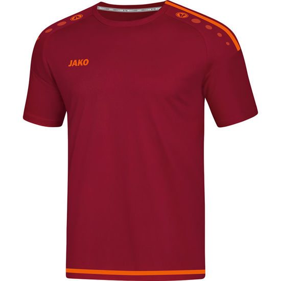Afbeeldingen van JAKO T-shirt Striker 2.0 wijnrood/fluo oranje (4219/13) - SALE